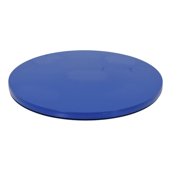 Vestil Steel 30 In. Carousel, 4K Capacity, Round Smooth Top Plate Blue CA-30-4-TP-RSM - main